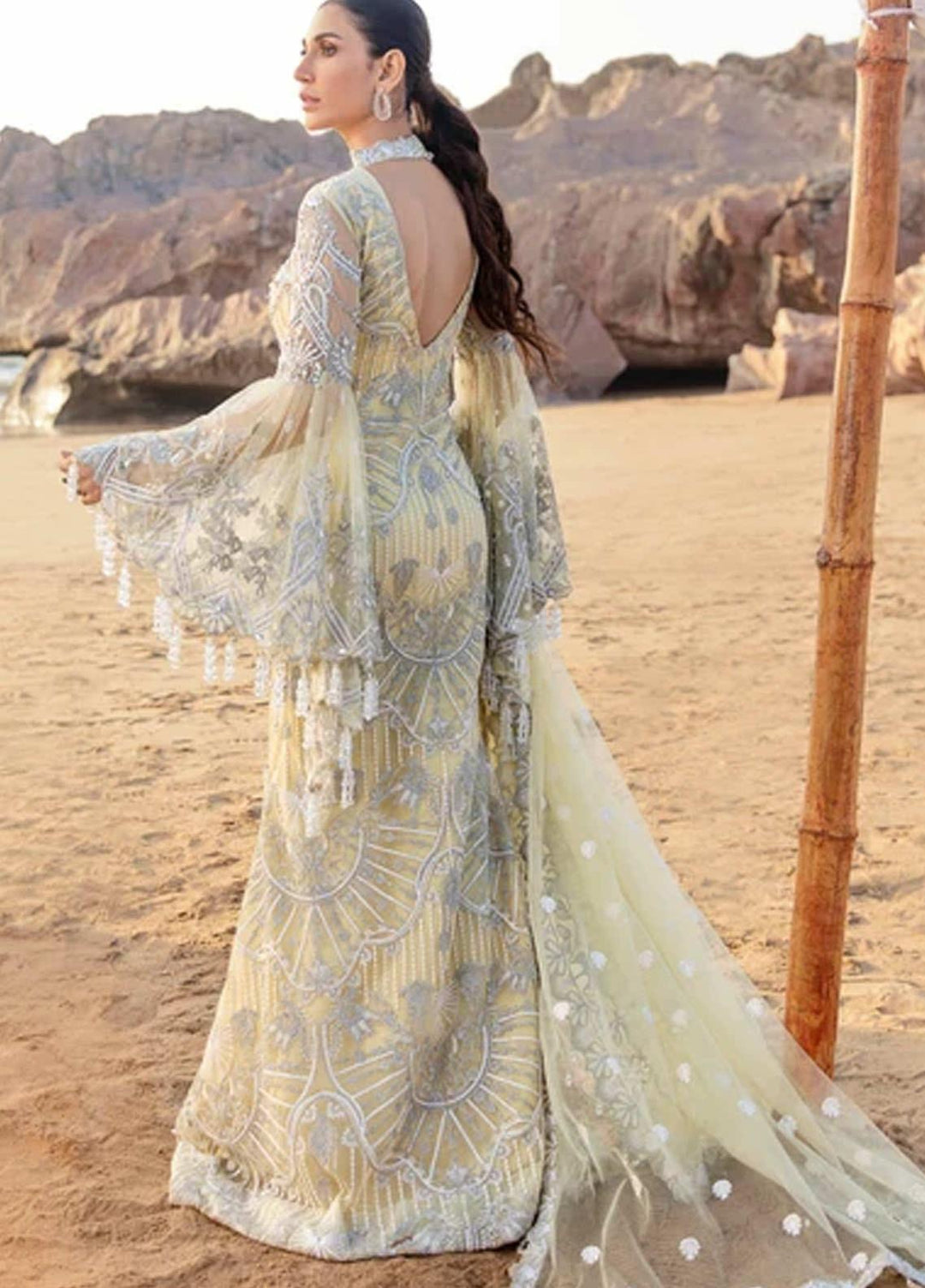 Amiraa by Reign Embroidered Net Suits Unstitched 3 Piece RGN21AM RN-12 ZAIRAH-B - Luxury Collection