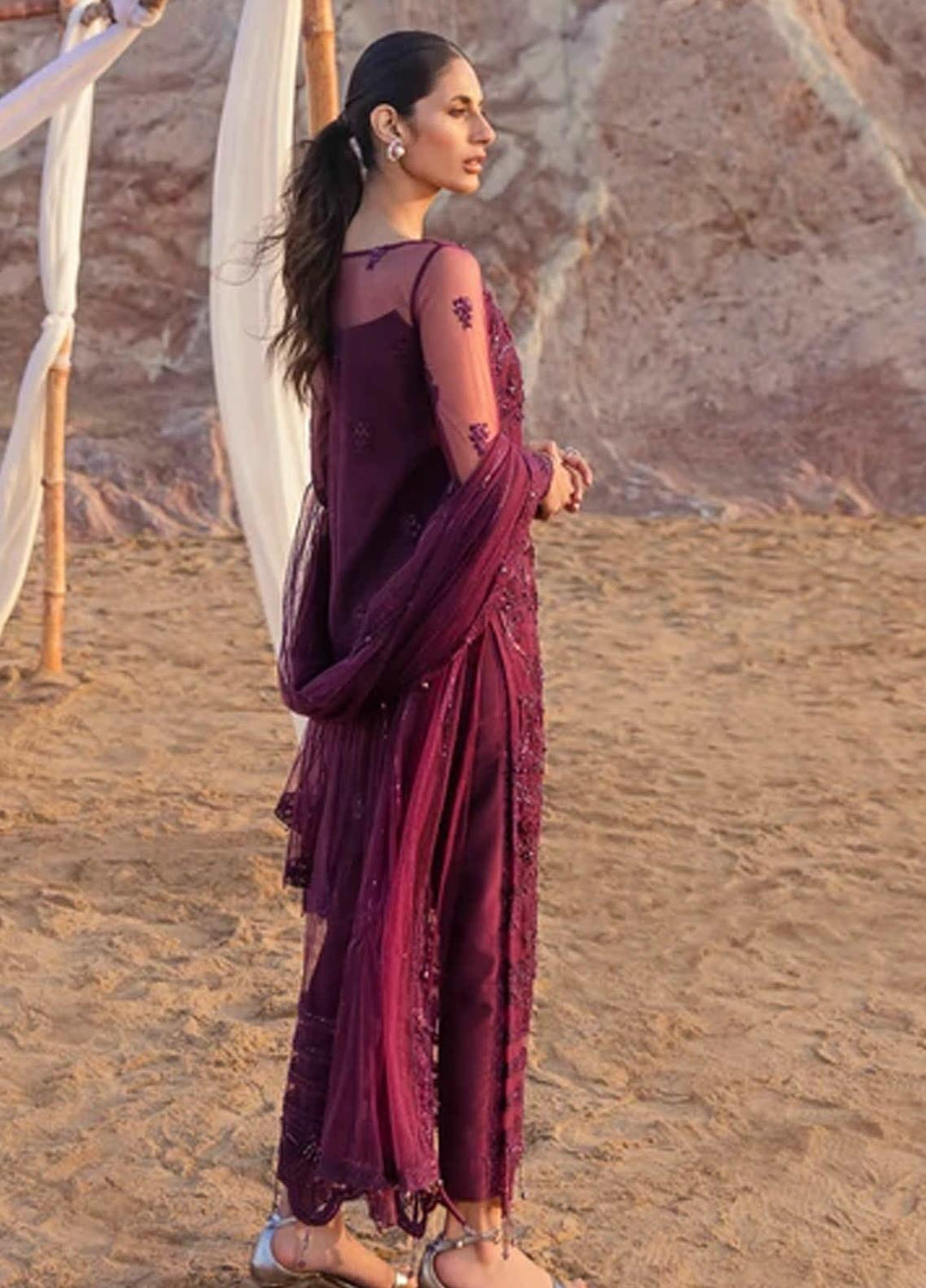 Amiraa by Reign Embroidered Net Suits Unstitched 3 Piece RGN21AM RN-16 LEON-B - Luxury Collection