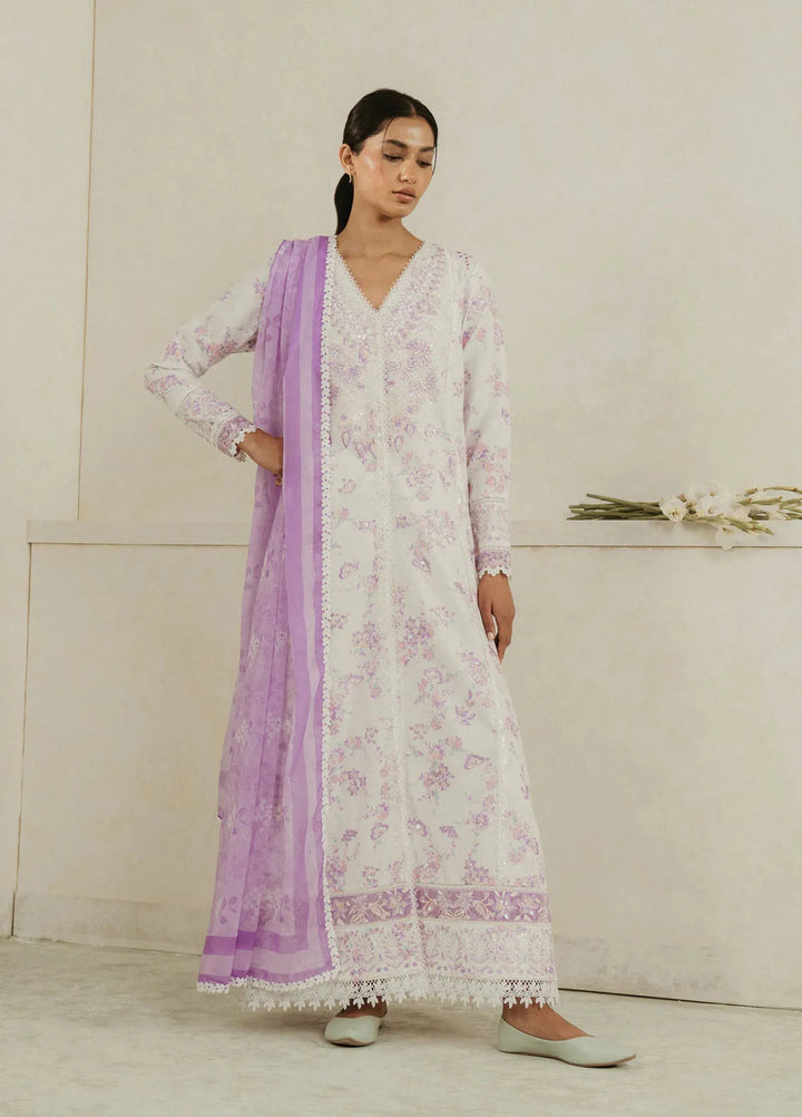 Amore by Ayzel Embroidered Lawn Suit Unstitched 3 Piece AAF25AS D-01 Azure - Summer Collection