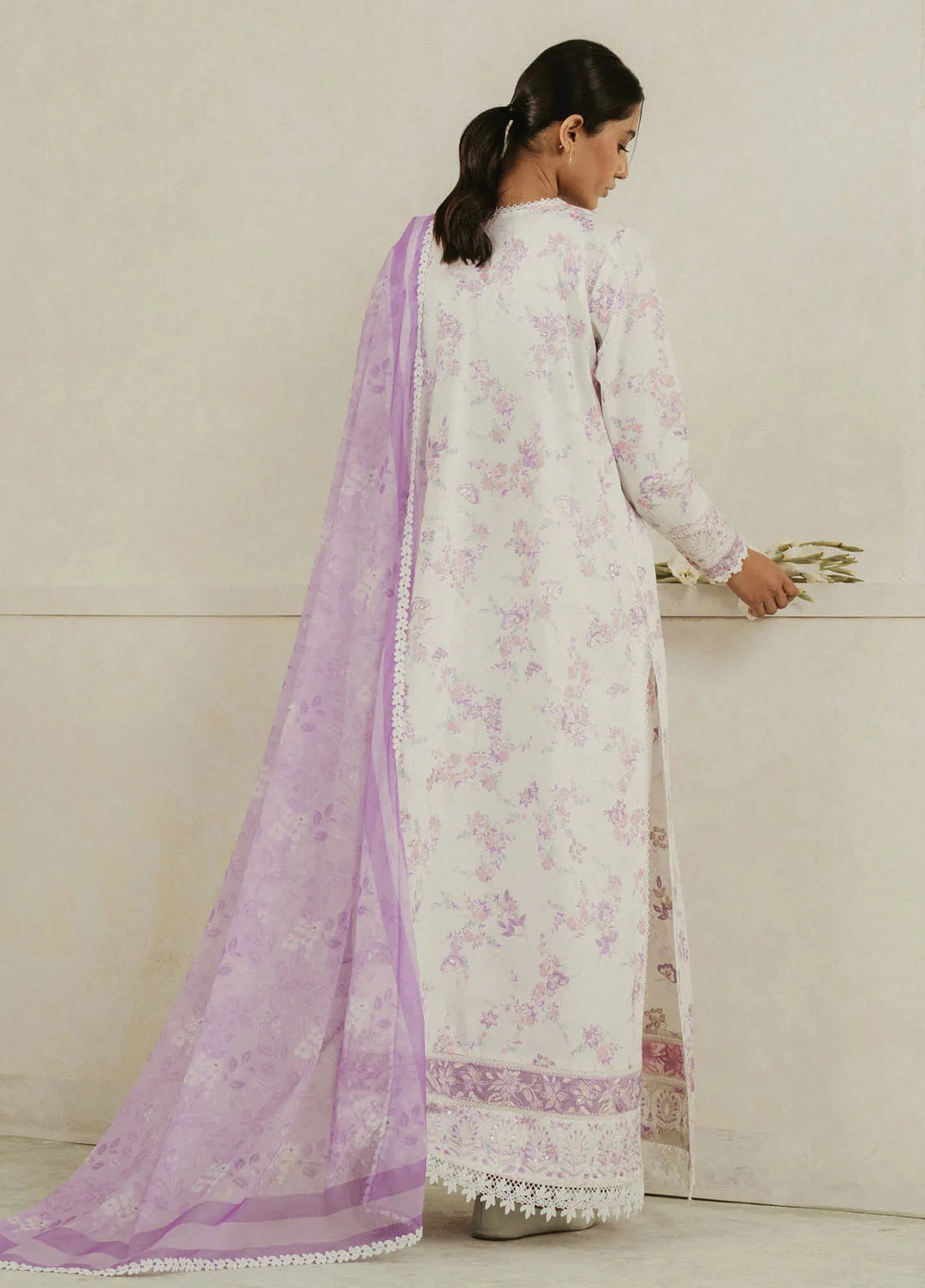 Amore by Ayzel Embroidered Lawn Suit Unstitched 3 Piece AAF25AS D-01 Azure - Summer Collection