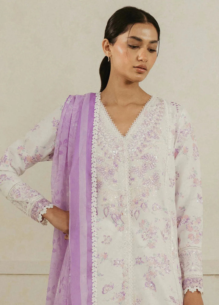 Amore by Ayzel Embroidered Lawn Suit Unstitched 3 Piece AAF25AS D-01 Azure - Summer Collection