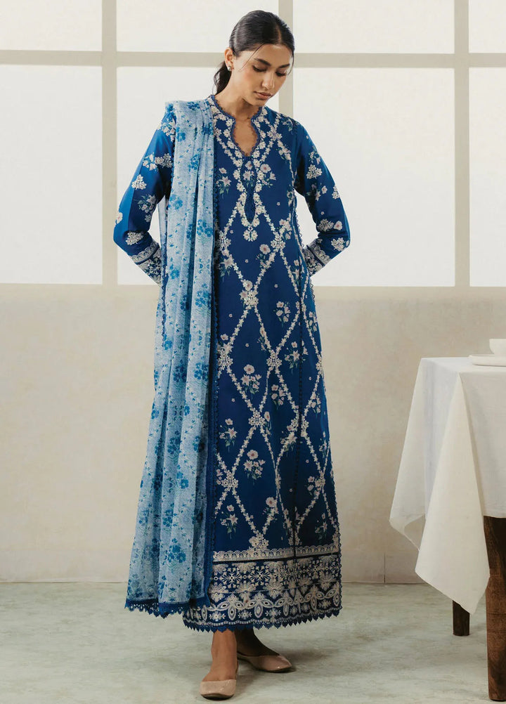 Amore by Ayzel Embroidered Lawn Suit Unstitched 3 Piece AAF25AS D-03 Vory - Summer Collection