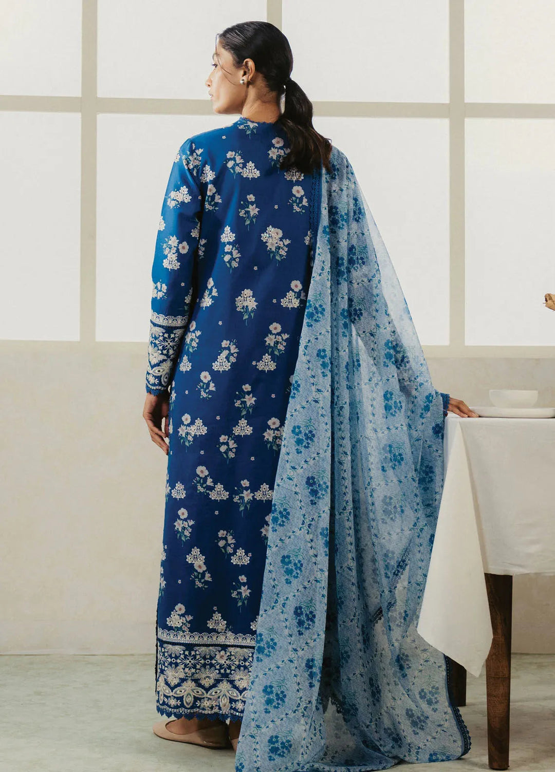 Amore by Ayzel Embroidered Lawn Suit Unstitched 3 Piece AAF25AS D-03 Vory - Summer Collection