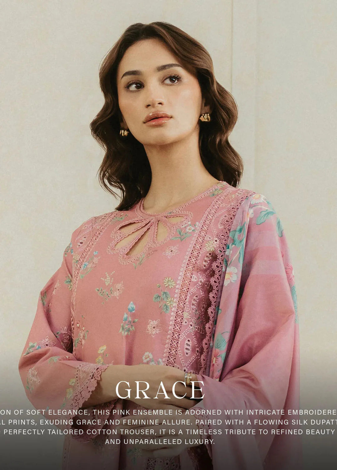 Amore by Ayzel Embroidered Lawn Suit Unstitched 3 Piece AAF25AS D-04 Grace - Summer Collection