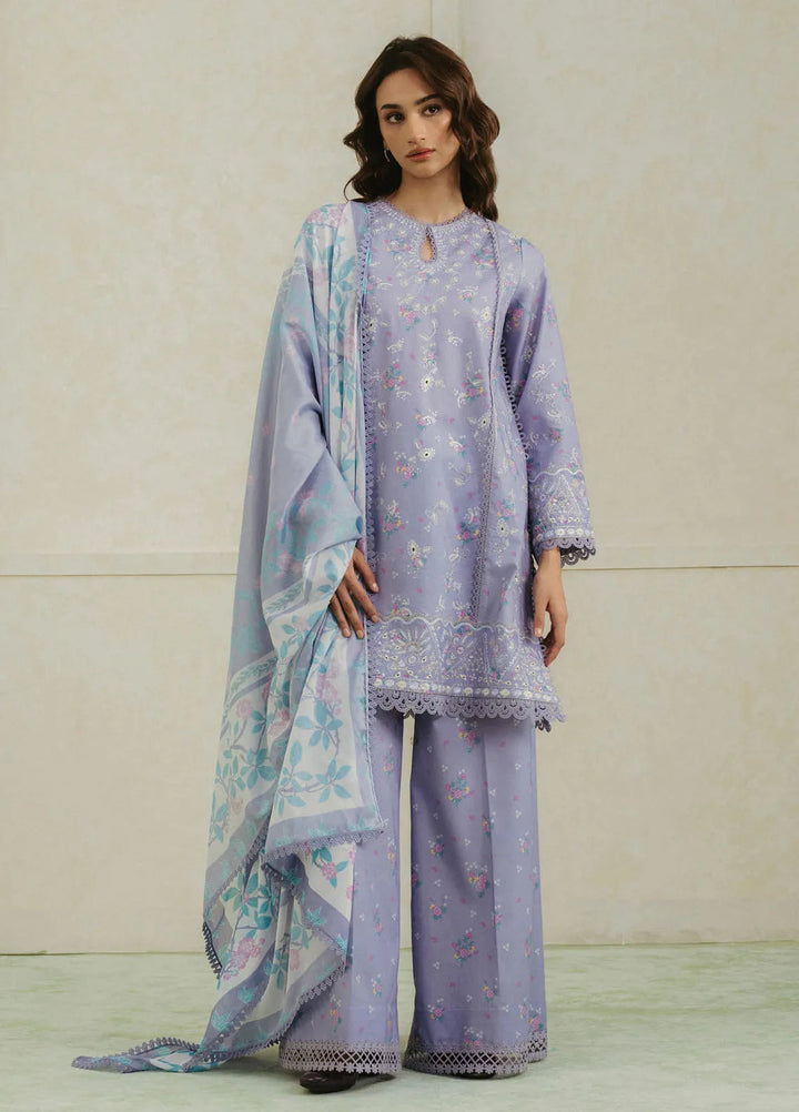 Amore by Ayzel Embroidered Lawn Suit Unstitched 3 Piece AAF25AS D-05 Auburn - Summer Collection