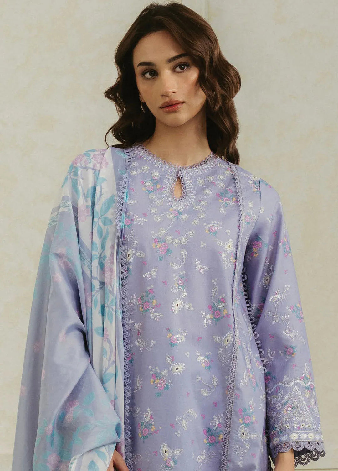 Amore by Ayzel Embroidered Lawn Suit Unstitched 3 Piece AAF25AS D-05 Auburn - Summer Collection