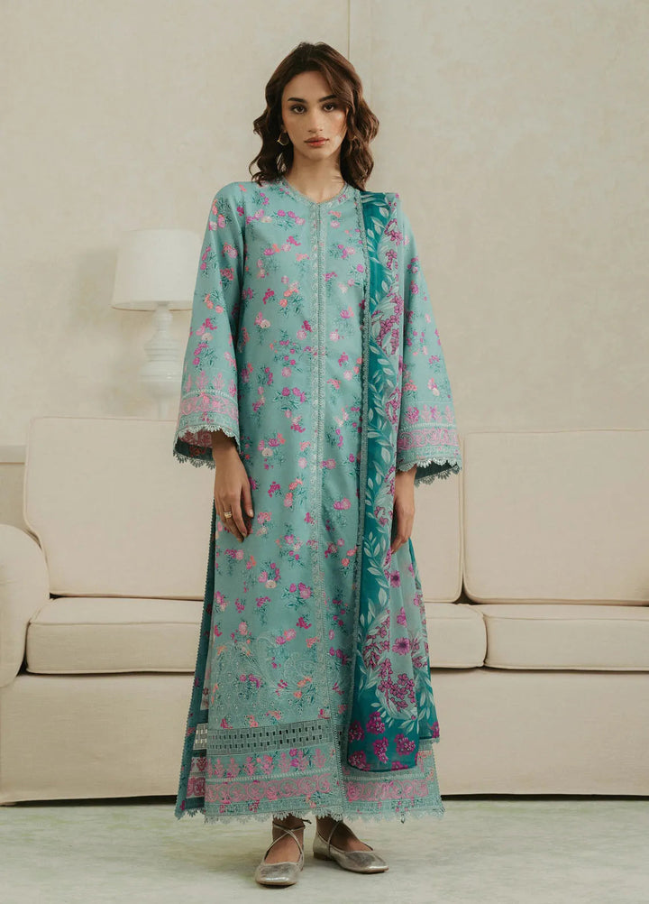 Amore by Ayzel Embroidered Lawn Suit Unstitched 3 Piece AAF25AS D-07 Gleam - Summer Collection