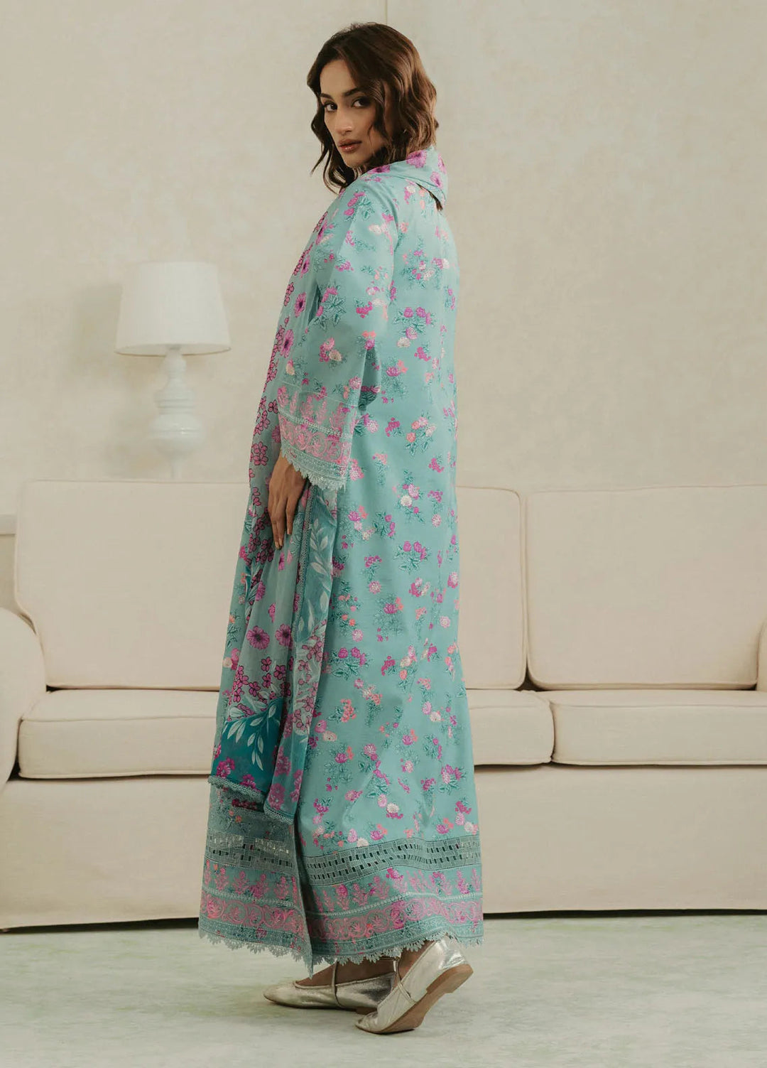 Amore by Ayzel Embroidered Lawn Suit Unstitched 3 Piece AAF25AS D-07 Gleam - Summer Collection