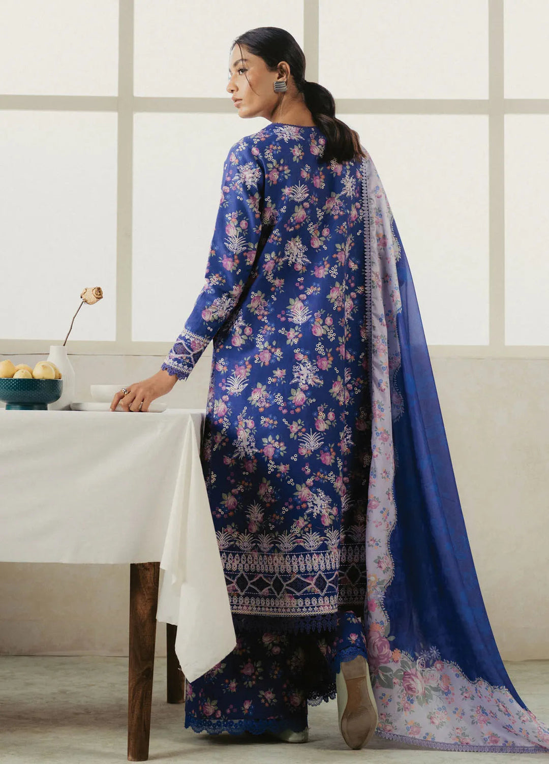 Amore by Ayzel Embroidered Lawn Suit Unstitched 3 Piece AAF25AS D-09 Celete - Summer Collection