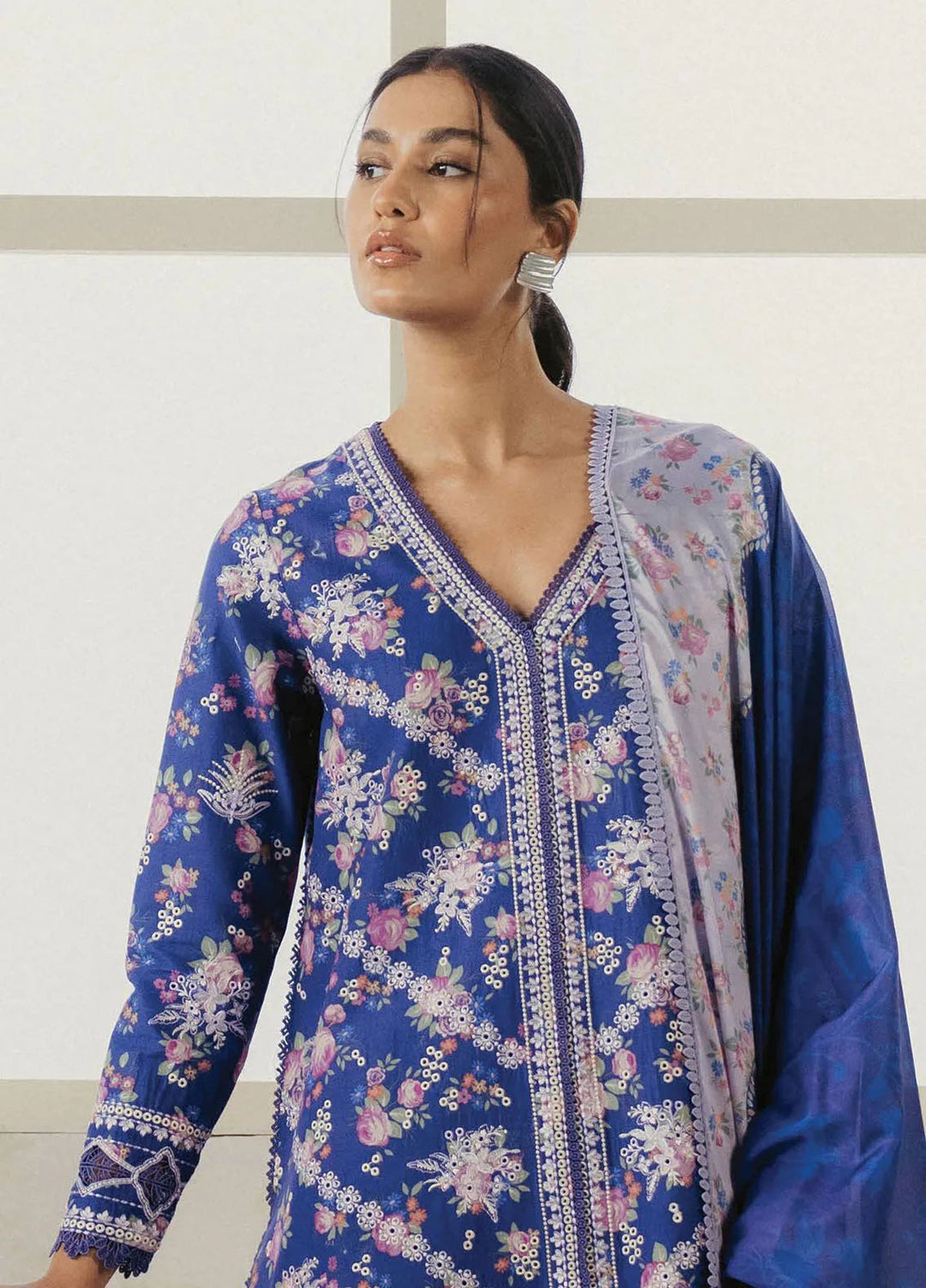 Amore by Ayzel Embroidered Lawn Suit Unstitched 3 Piece AAF25AS D-09 Celete - Summer Collection