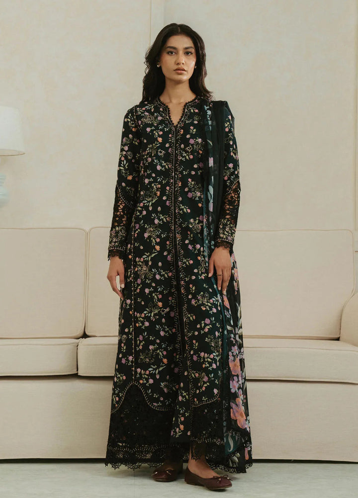 Amore by Ayzel Embroidered Lawn Suit Unstitched 3 Piece AAF25AS D-10 Jade - Summer Collection
