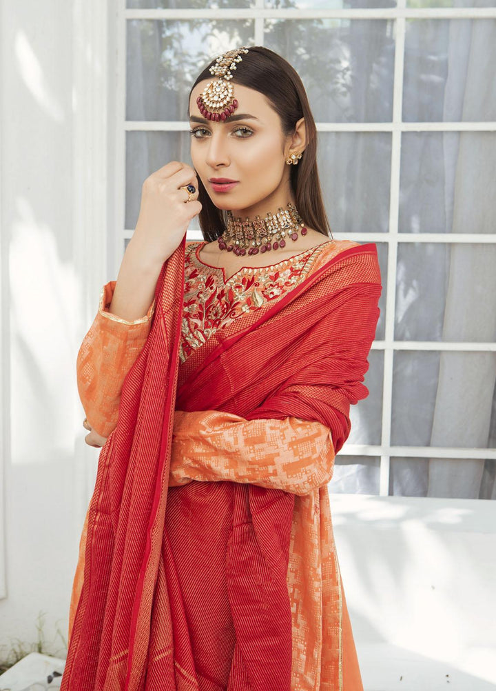 Amsin Attire Luxury Pret Embroidered JacquardReady to Wear (RTW) AAR22FE A3