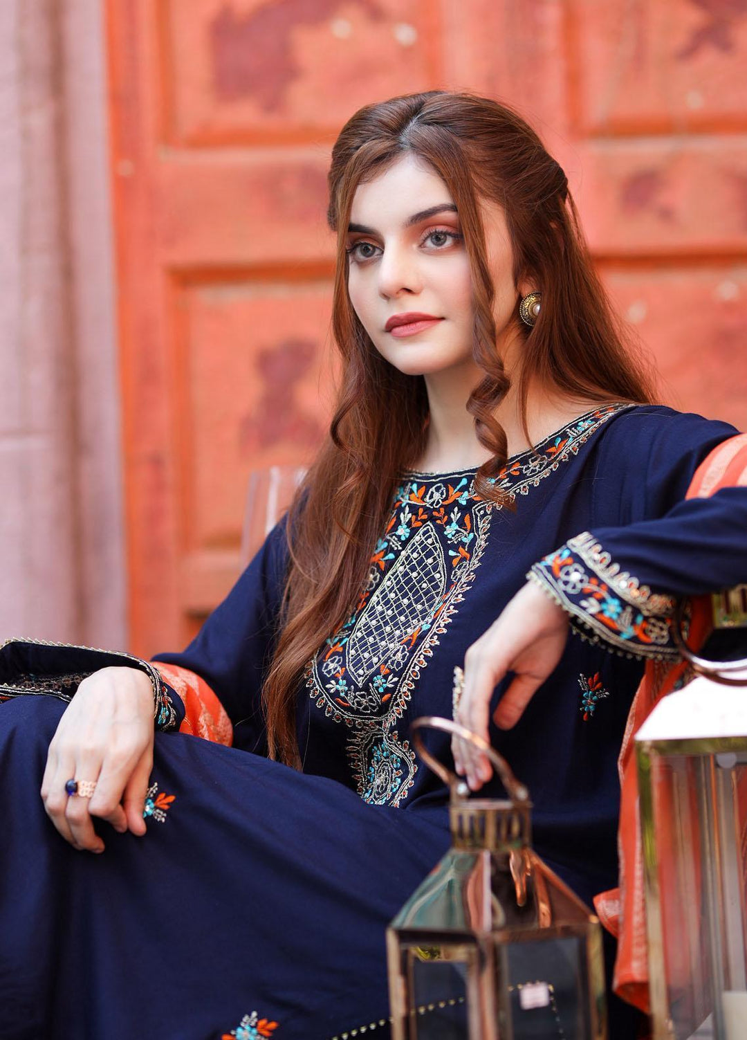 Amsin Attire Casual Pret  Linen 3 Piece Suit AAR21W A-18