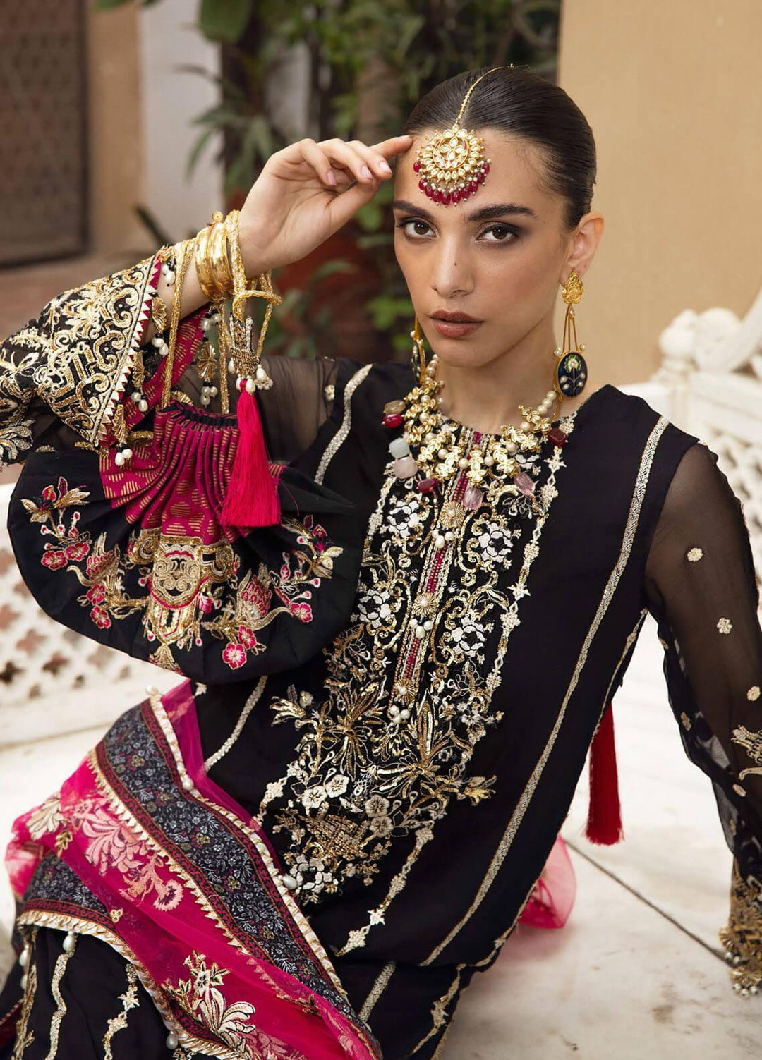 Anahita By Anaya Embroidered Chiffon Suits Unstitched 3 Piece AKC22WD AKW22-01 Aylin - Wedding Collection