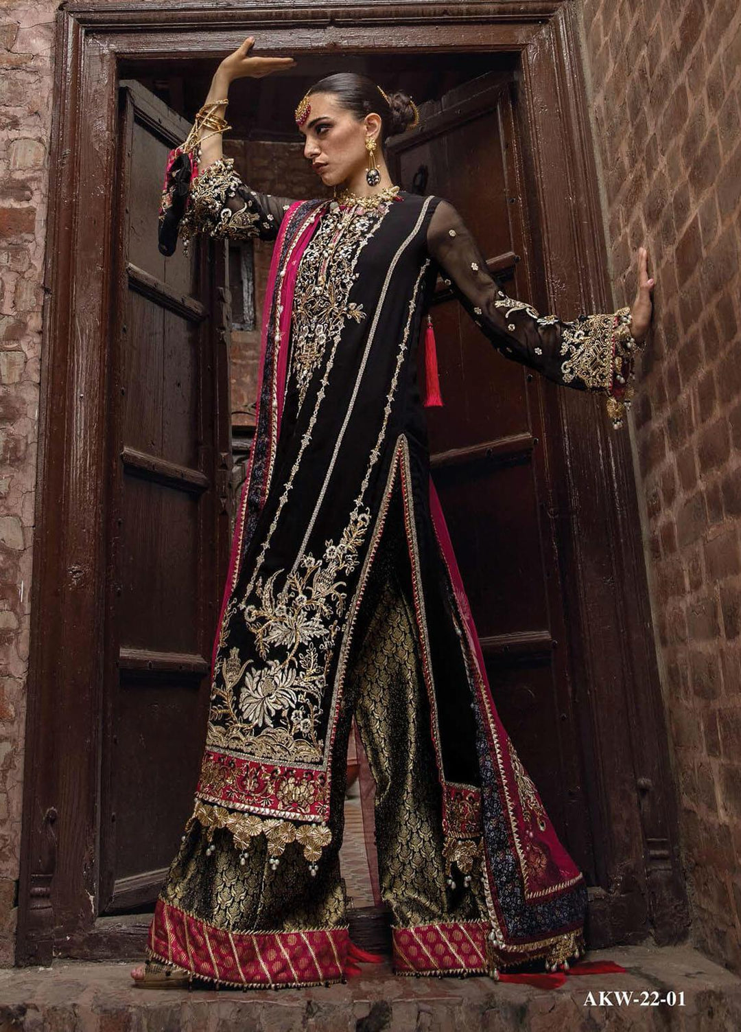 Anahita By Anaya Embroidered Chiffon Suits Unstitched 3 Piece AKC22WD AKW22-01 Aylin - Wedding Collection