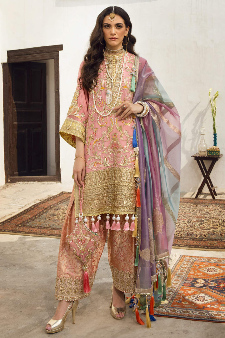 Anahita By Anaya Embroidered Chiffon Suits Unstitched 3 Piece AKC22WD AKW22-03 Deniz - Wedding Collection