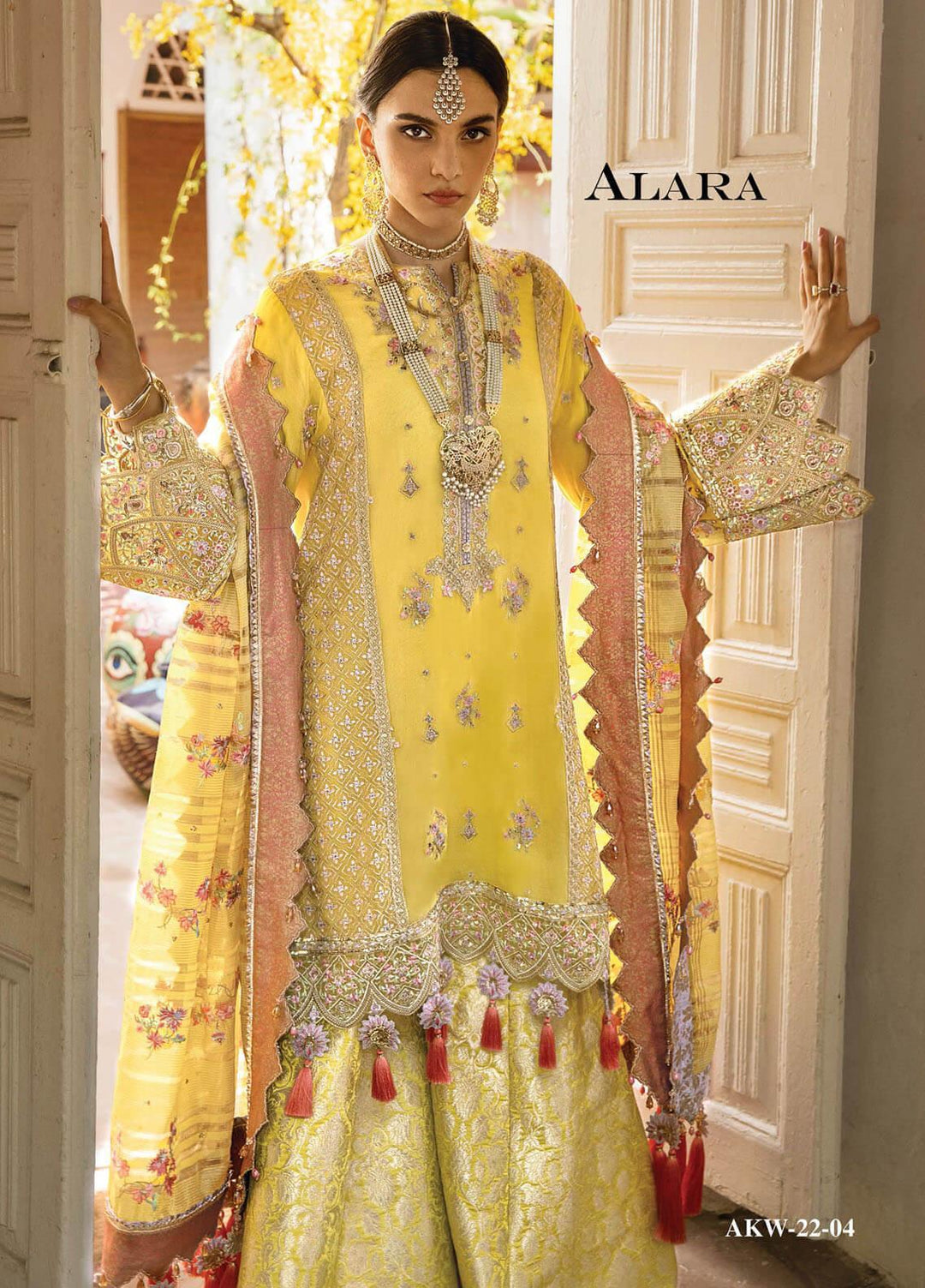Anahita By Anaya Embroidered Chiffon Suits Unstitched 3 Piece AKC22WD AKW22-04 Alara - Wedding Collection