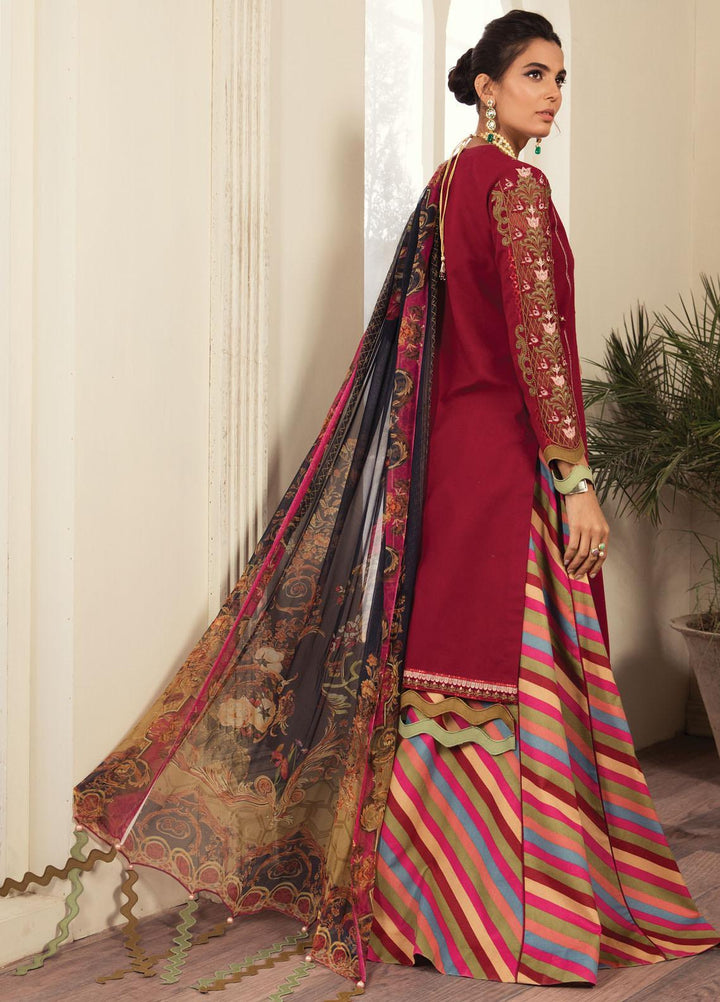 Anamta by Mahwish Ishtiaq Embroidered Lawn Suits Unstitched 3 Piece ANT21L 03-Floral Dreams - Luxury Collection