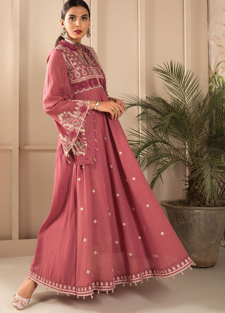 Anamta by Mahwish Ishtiaq Embroidered Lawn Suits Unstitched 3 Piece ANT21L 10-Paisley Queen - Luxury Collection