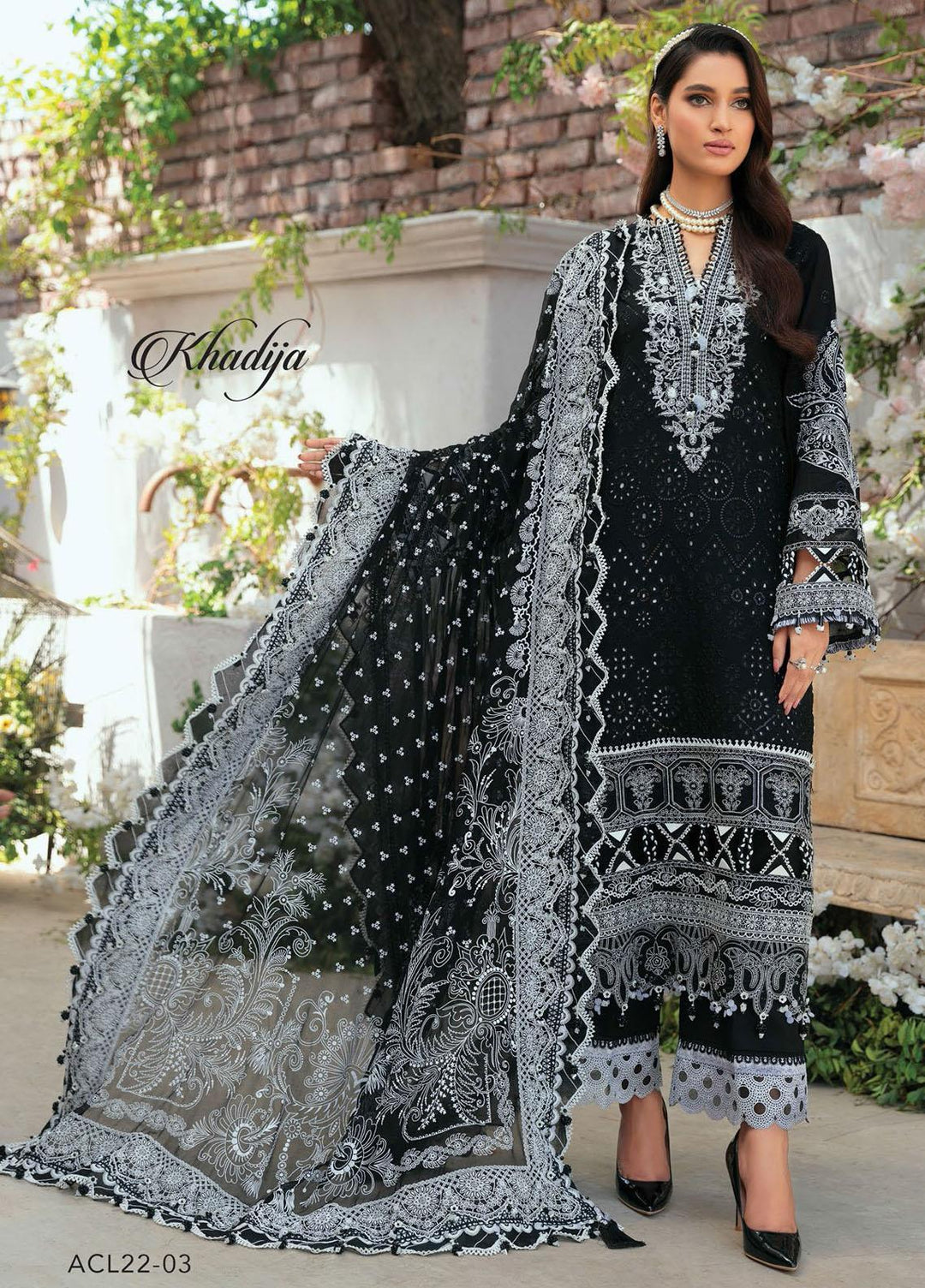 Anaya By Kiran Chaudhry Embroidered Lawn Suits Unstitched 3 Piece AKC22CK ACL22-03-Khadija - Luxury Collection
