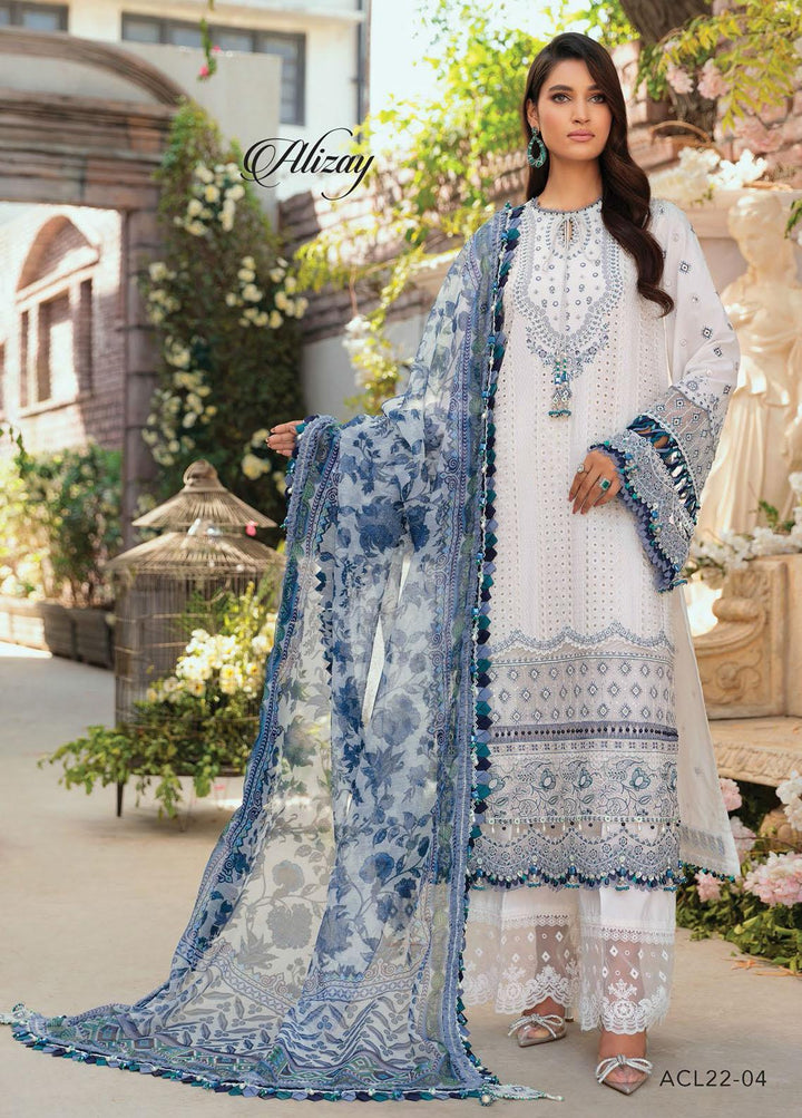 Anaya By Kiran Chaudhry Embroidered Lawn Suits Unstitched 3 Piece AKC22CK ACL22-04-Alizay - Luxury Collection