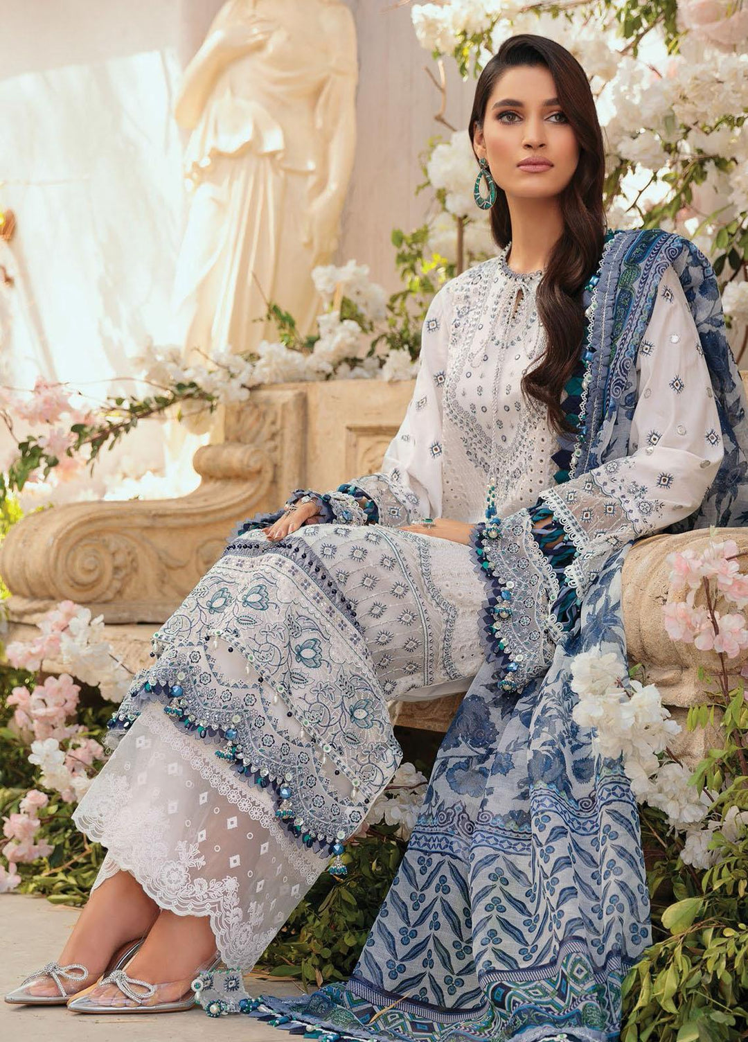 Anaya By Kiran Chaudhry Embroidered Lawn Suits Unstitched 3 Piece AKC22CK ACL22-04-Alizay - Luxury Collection