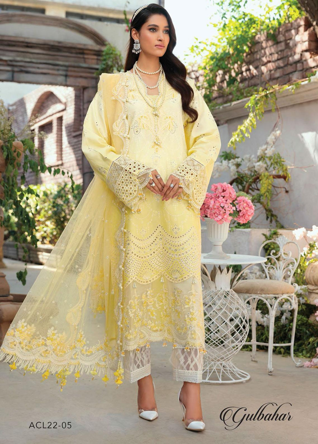 Anaya By Kiran Chaudhry Embroidered Lawn Suits Unstitched 3 Piece AKC22CK ACL22-05-Gulbahar - Luxury Collection