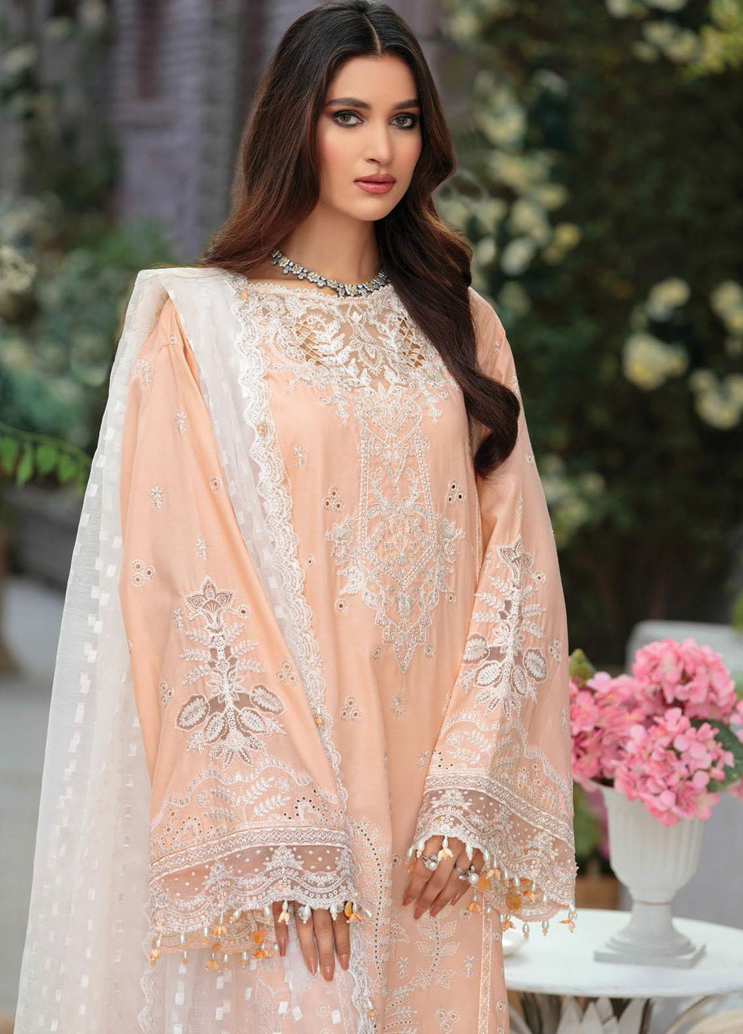 Anaya By Kiran Chaudhry Embroidered Lawn Suits Unstitched 3 Piece AKC22CK ACL22-06-Sanya - Luxury Collection