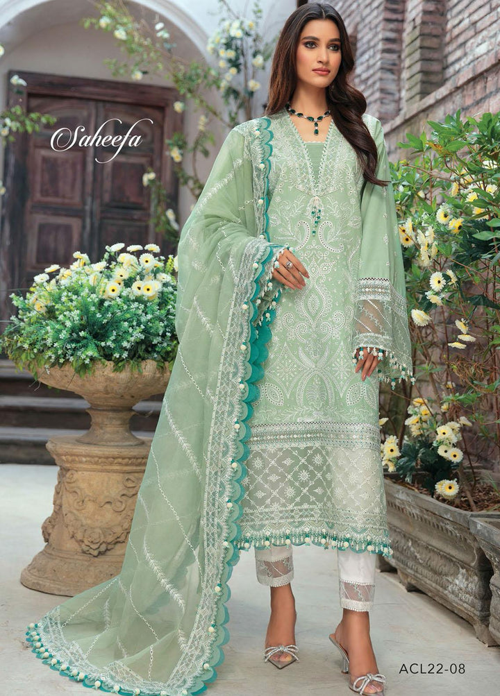 Anaya By Kiran Chaudhry Embroidered Lawn Suits Unstitched 3 Piece AKC22CK ACL22-08-Saheefa - Luxury Collection