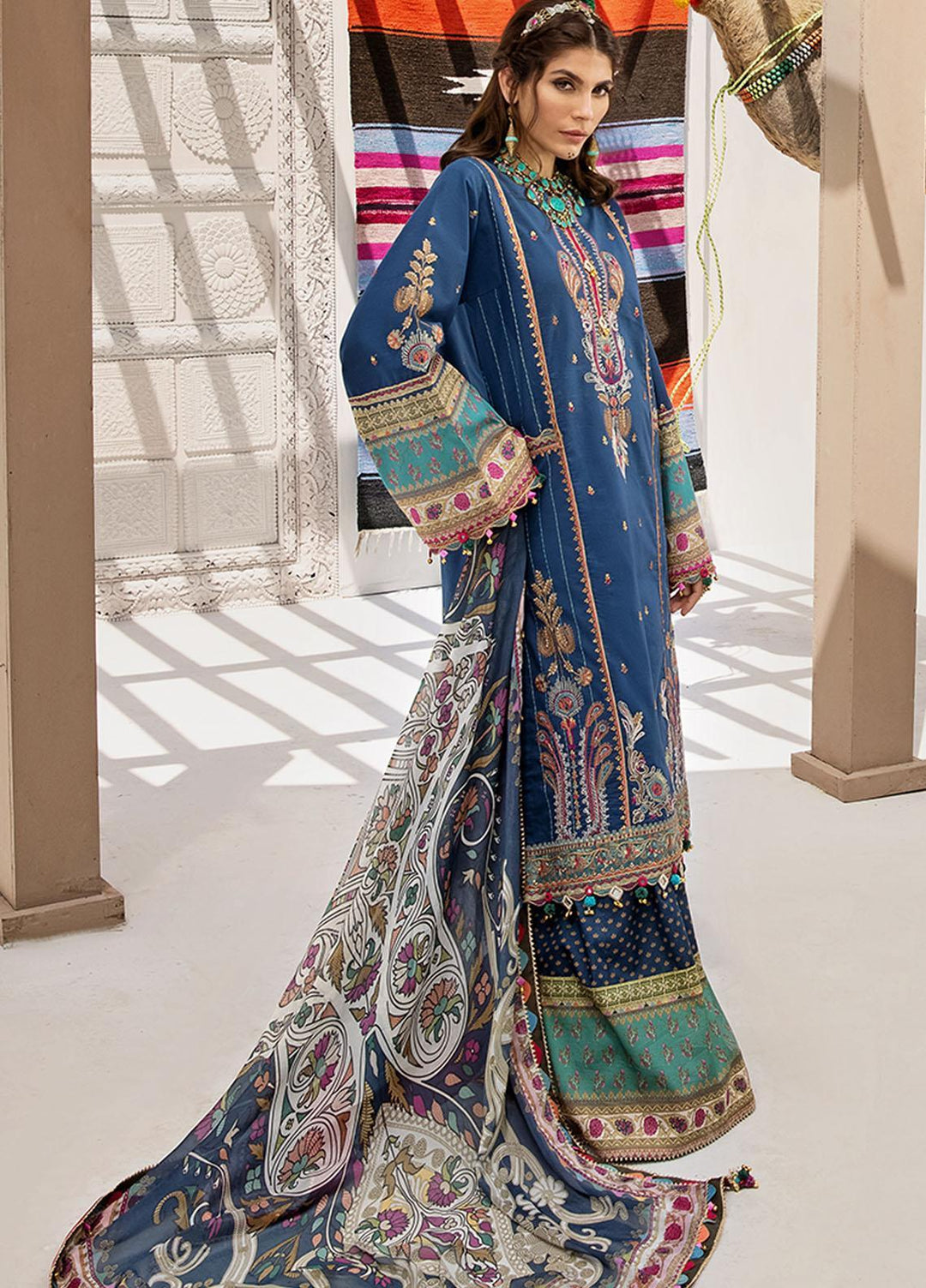 Anaya By Kiran Chaudhry Embroidered Lawn Suits Unstitched 3 Piece AKC21E AE21-04 NYLA - Luxury Collection