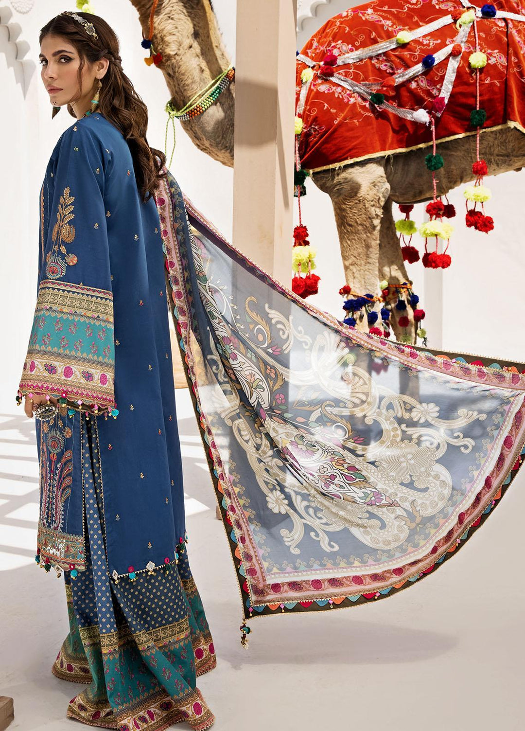 Anaya By Kiran Chaudhry Embroidered Lawn Suits Unstitched 3 Piece AKC21E AE21-04 NYLA - Luxury Collection