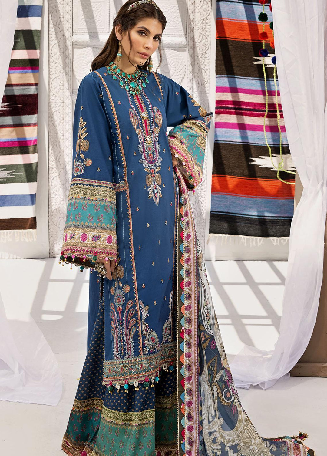 Anaya By Kiran Chaudhry Embroidered Lawn Suits Unstitched 3 Piece AKC21E AE21-04 NYLA - Luxury Collection