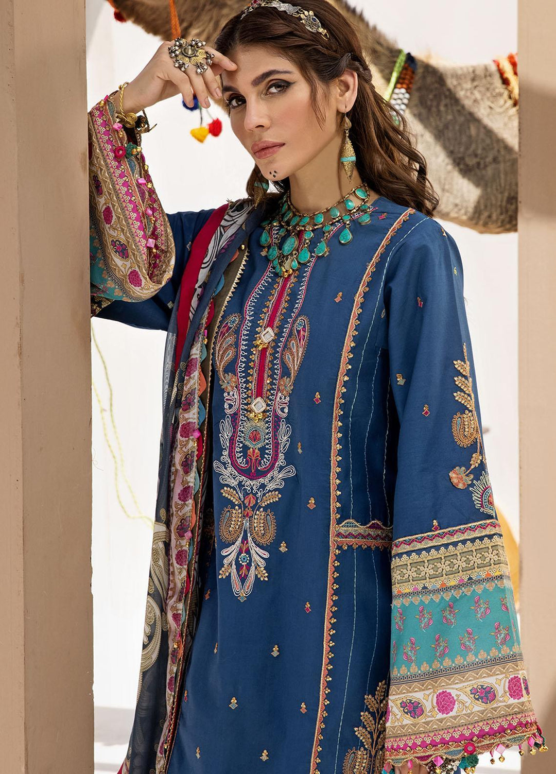 Anaya By Kiran Chaudhry Embroidered Lawn Suits Unstitched 3 Piece AKC21E AE21-04 NYLA - Luxury Collection