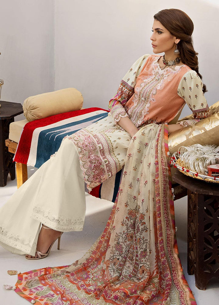 Anaya By Kiran Chaudhry Embroidered Lawn Suits Unstitched 3 Piece AKC21E AE21-06 RAYA - Luxury Collection