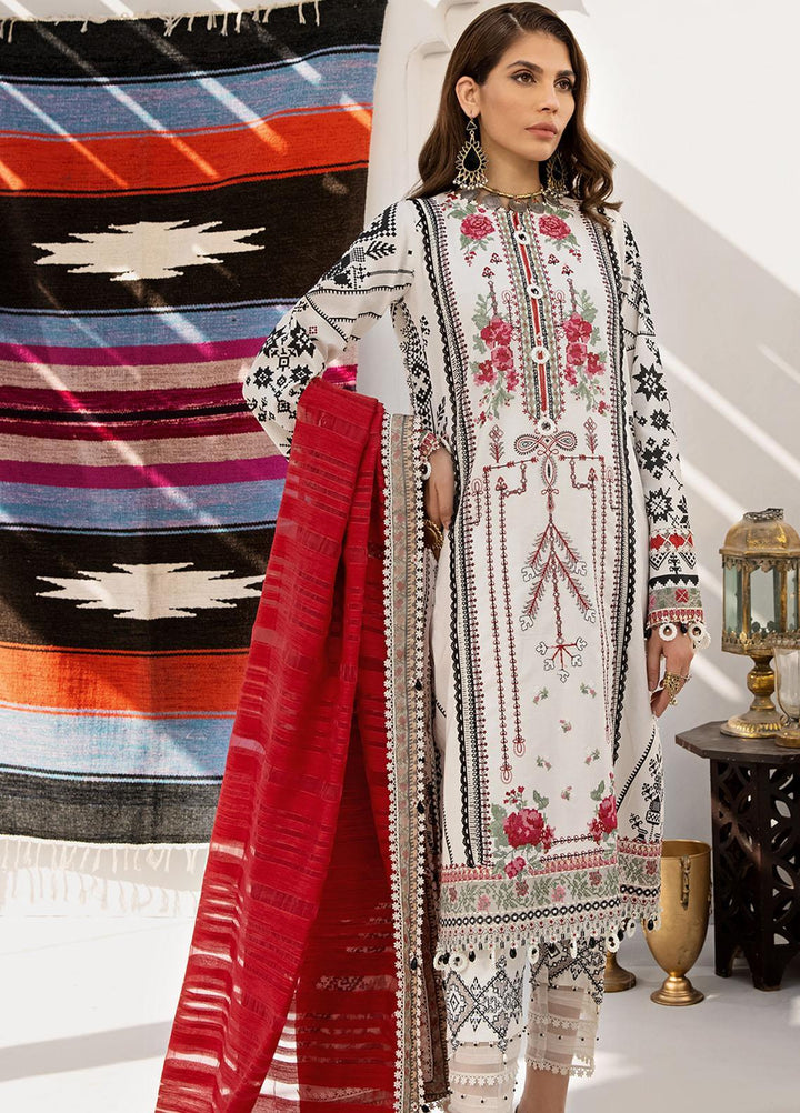 Anaya By Kiran Chaudhry Embroidered Lawn Suits Unstitched 3 Piece AKC21E AE21-07 AMAL - Luxury Collection