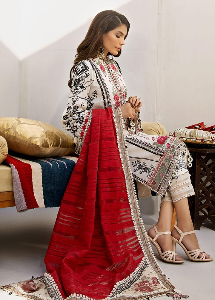 Anaya By Kiran Chaudhry Embroidered Lawn Suits Unstitched 3 Piece AKC21E AE21-07 AMAL - Luxury Collection