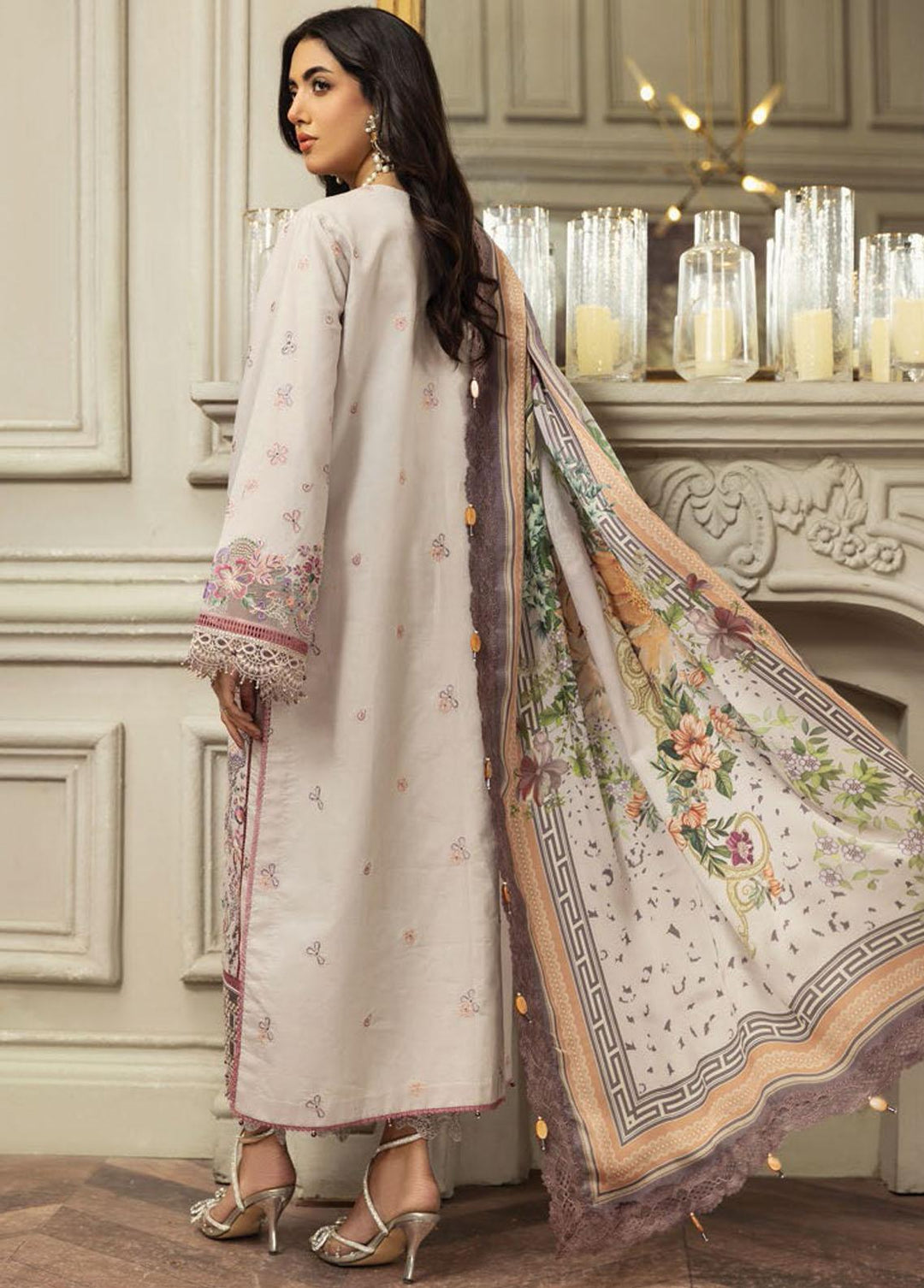 Anaya By Kiran Chaudhry Embroidered Lawn Suits Unstitched 3 Piece AKC23E AL23-01-Maham - Eid Collection