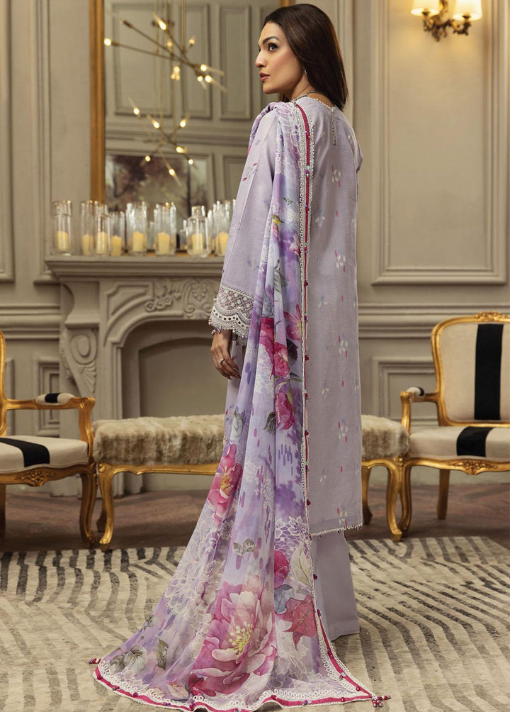 Anaya By Kiran Chaudhry Embroidered Cotton Net Suits Unstitched 3 Piece AKC23E AL23-03-Sumrina - Eid Collection