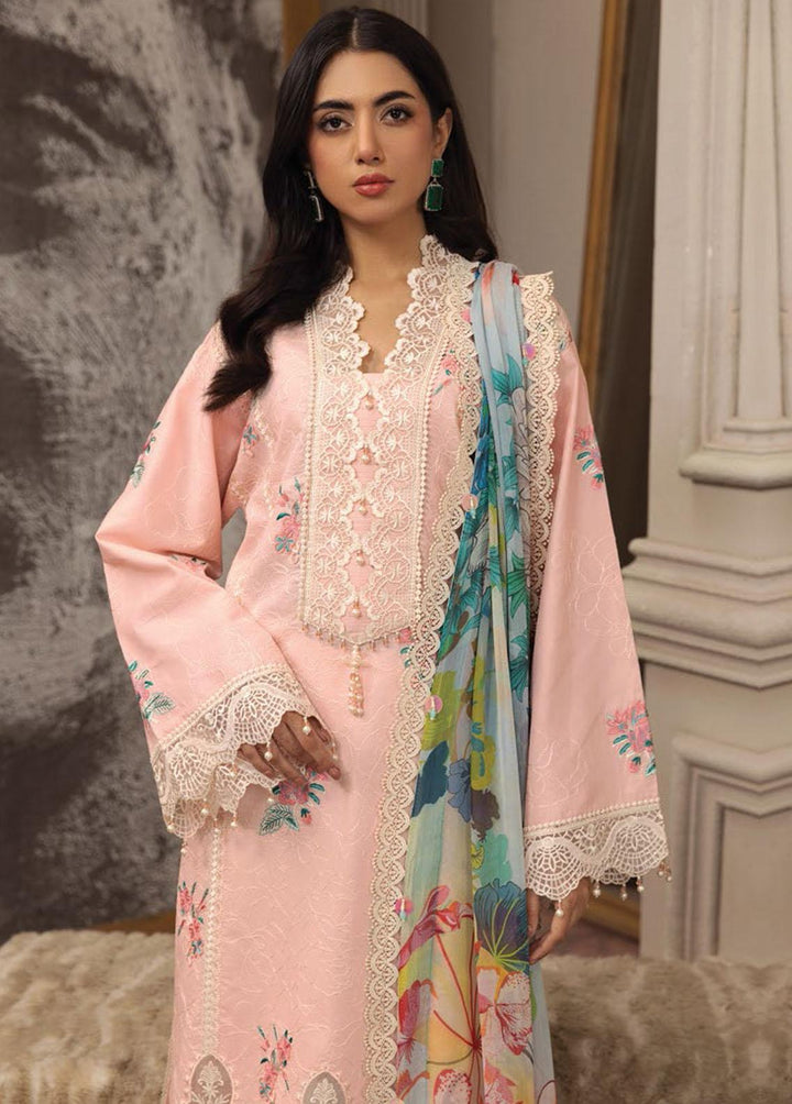 Anaya By Kiran Chaudhry Embroidered Lawn Suits Unstitched 3 Piece AKC23E AL23-04-Seham - Eid Collection