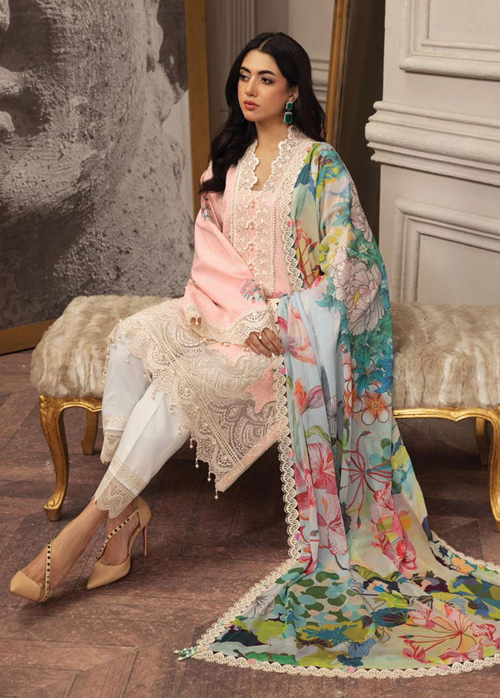 Anaya By Kiran Chaudhry Embroidered Lawn Suits Unstitched 3 Piece AKC23E AL23-04-Seham - Eid Collection