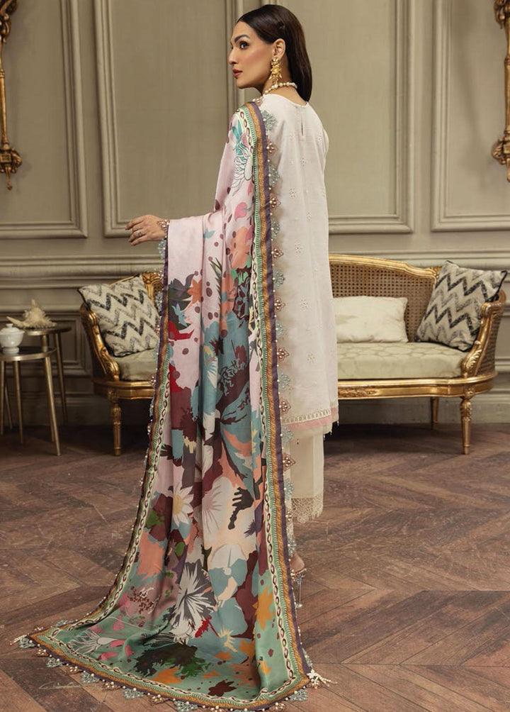 Anaya By Kiran Chaudhry Embroidered Cotton Net Suits Unstitched 3 Piece AKC23E AL23-05-Neha - Eid Collection