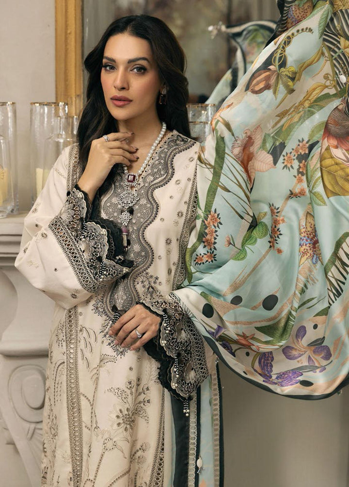 Anaya By Kiran Chaudhry Embroidered Lawn Suits Unstitched 3 Piece AKC23E AL23-06-Madhu - Eid Collection