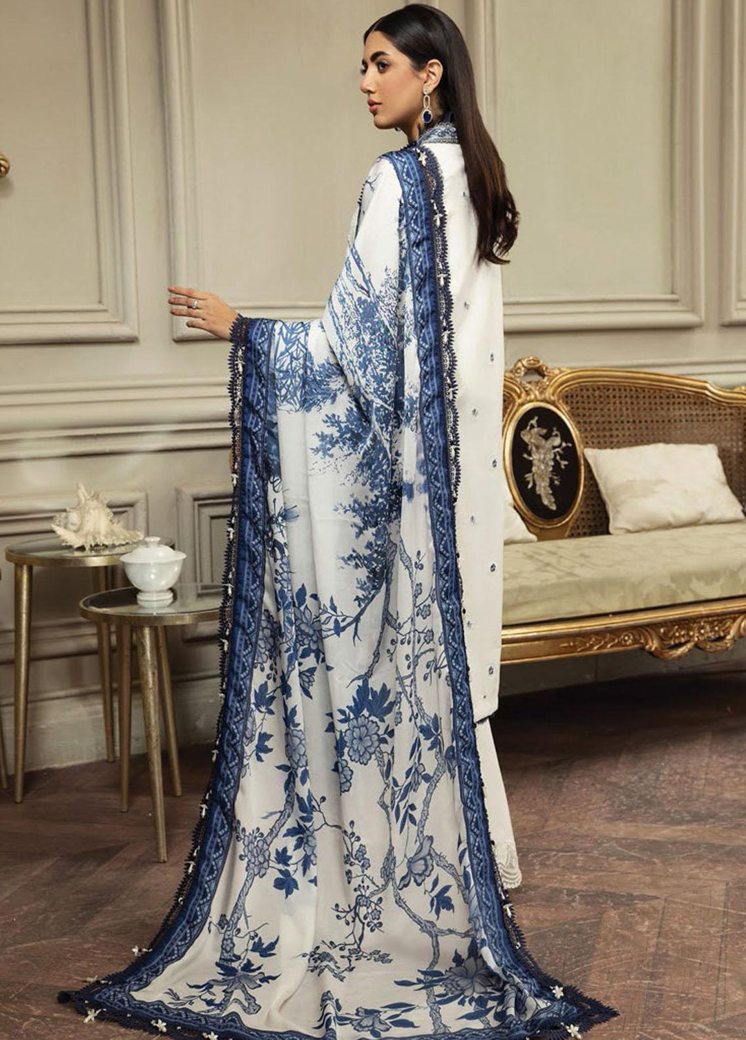 Anaya By Kiran Chaudhry Embroidered Lawn Suits Unstitched 3 Piece AKC23E AL23-07-Sabeeka - Eid Collection