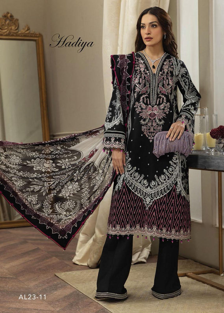 Anaya By Kiran Chaudhry Embroidered Lawn Suits Unstitched 3 Piece AKC23E AL23-11-Hadiya - Eid Collection