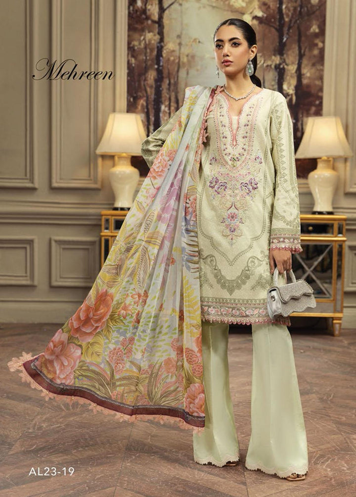 Anaya By Kiran Chaudhry Embroidered Lawn Suits Unstitched 3 Piece AKC23E AL23-19-Mehreen - Eid Collection