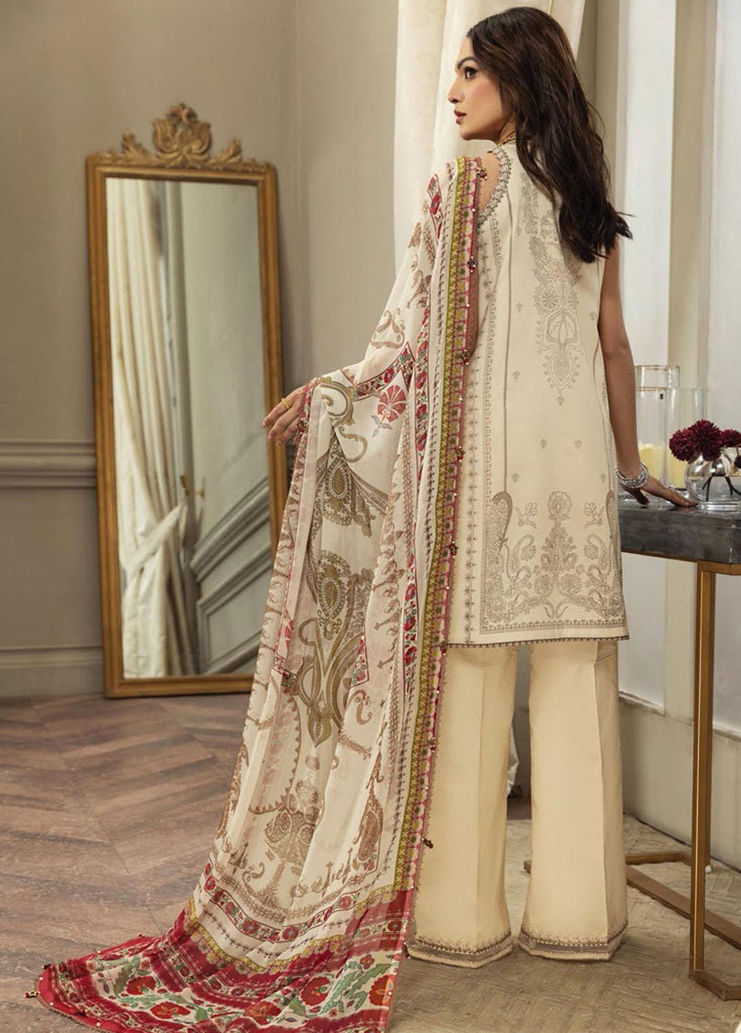 Anaya By Kiran Chaudhry Embroidered Lawn Suits Unstitched 3 Piece AKC23E AL23-20-Manal - Eid Collection