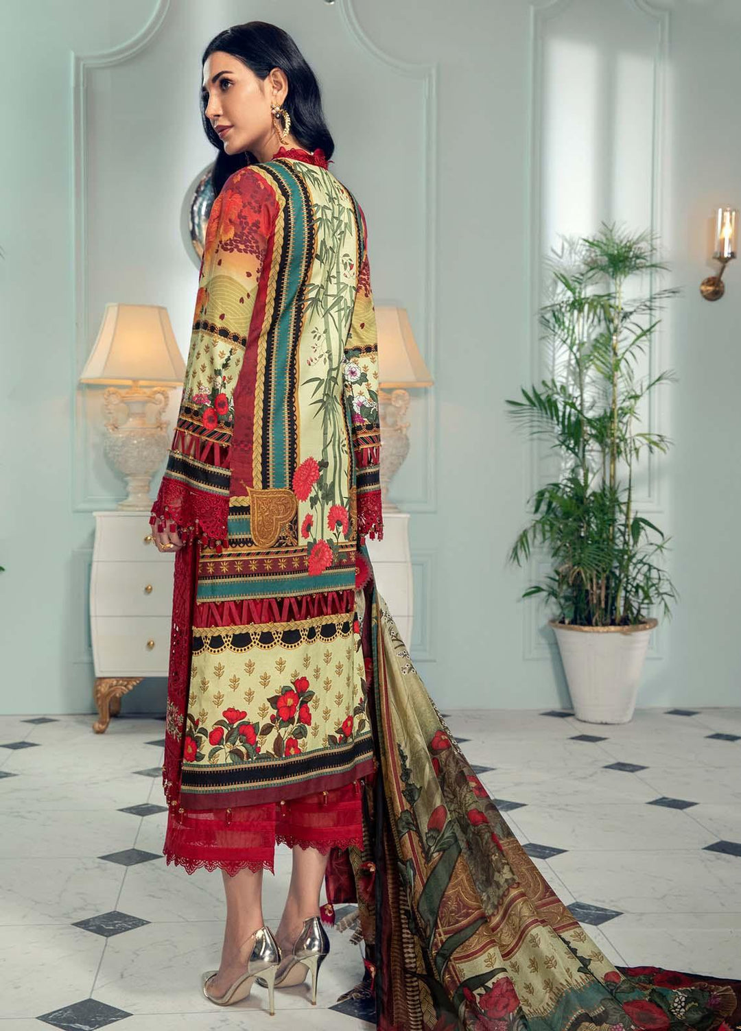 Anaya By Kiran Chaudhry Embroidered Lawn Suits Unstitched 3 Piece AK21LL AL21-01-A AVA - Summer Collection