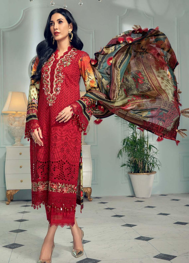Anaya By Kiran Chaudhry Embroidered Lawn Suits Unstitched 3 Piece AK21LL AL21-01-A AVA - Summer Collection
