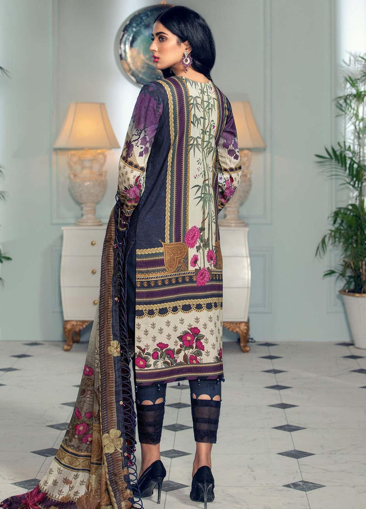 Anaya By Kiran Chaudhry Embroidered Lawn Suits Unstitched 3 Piece AK21LL AL21-01-B DAHLIA - Summer Collection