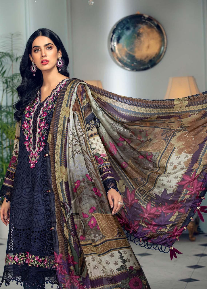 Anaya By Kiran Chaudhry Embroidered Lawn Suits Unstitched 3 Piece AK21LL AL21-01-B DAHLIA - Summer Collection